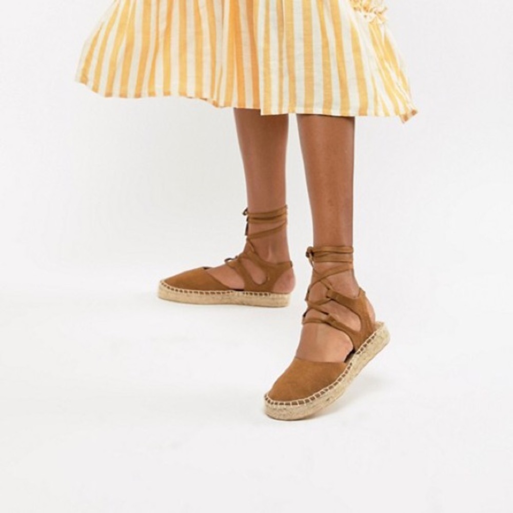 South Beach ankle tie espadrilles